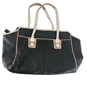 Vintage Coach Black Tote Bag Handcrafted Genuine Leather Taylor Spectator